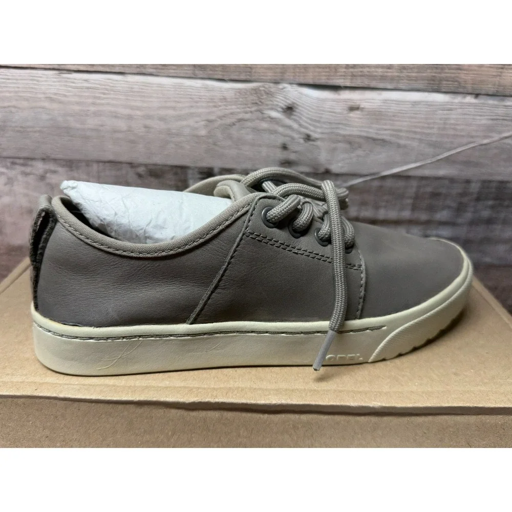Sorel‎ Women Campsneak Leather Waterproof Shoes Gray 6.5